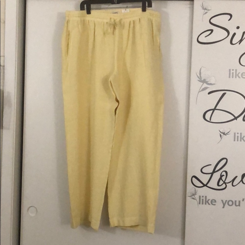 Lined Linen Pants